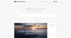 Desktop Screenshot of collectthereasons.org